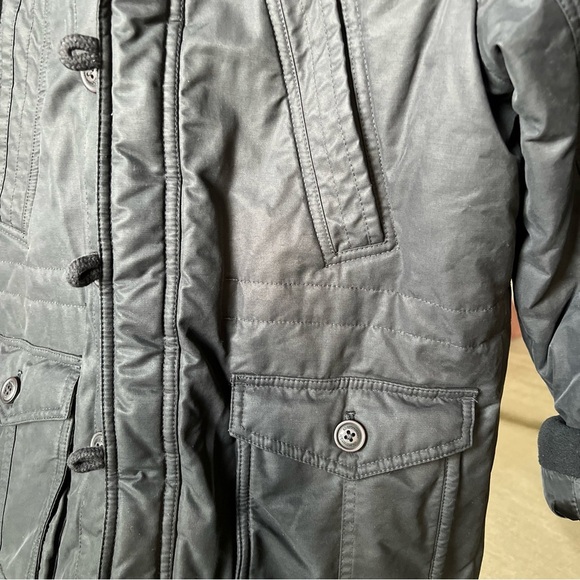 Abercrombie Kid’s Black Sherpa Lined Coat Size 13/14 - Picture 7 of 16